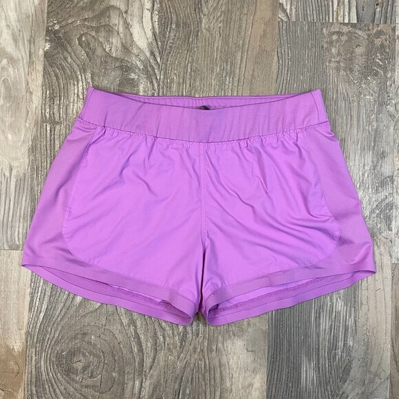 Athleta Go The Distance Shorts Medium Running Athletic Purple Thistle Pull On - Picture 1 of 7